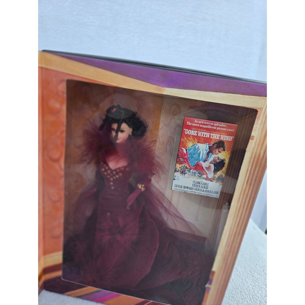 Mattel Barbie Scarlett O'Hara Doll Hollywood Legends Burgundy Gown 1994 12815